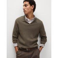 Cotton Modal Blend Knitted Polo Shirt