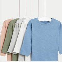 5pk Pure Coton Tops (0-3 Yrs)