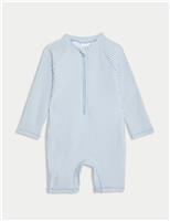 Striped Long Sleeve Swim All In One (0-3 Yrs)