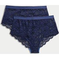 2pk Cleo Lace High Rise Knicker Shorts