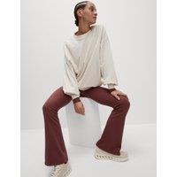 Ribbed High Waisted Flared Yoga Leggings