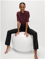 Ribbed High Waisted Flared Yoga Leggings