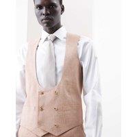 Italian Performance Linen Blend Double Breasted Waistcoat