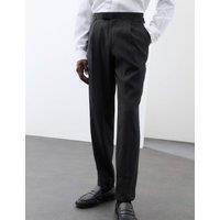 Autograph Tailored Fit Italian Performance Linen Blend Suit Trousers Black
