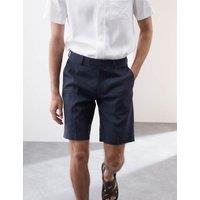 Tailored Fit Italian Performance Linen Blend Suit Shorts