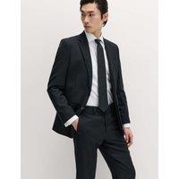 M&S SARTORIAL Regular Fit Premium Pure Wool Suit Jacket Black