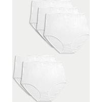 M&S 5pk Pure Cotton Full Briefs White