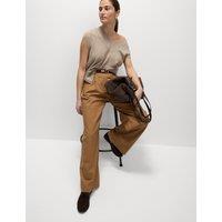 Cotton Rich Wide Leg Trousers