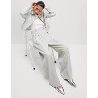 Pleat Front Wide Leg Trousers