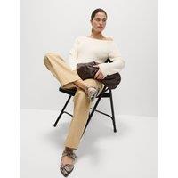 Cotton Rich Straight Leg Trousers