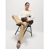 Cotton Rich Straight Leg Trousers