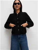 M&S Textured Jacket with Wool Black