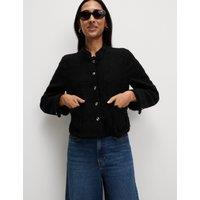 M&S Textured Jacket with Wool Black