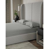 M&S X Kelly Hoppen 500TC Cotton Sateen Extra Deep Fitted Sheet Grey