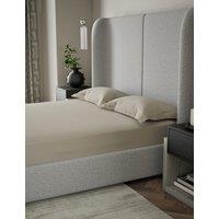 M&S X Kelly Hoppen 500TC Cotton Sateen Extra Deep Fitted Sheet Taupe