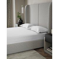 M&S X Kelly Hoppen 500TC Cotton Sateen Deep Fitted Sheet White
