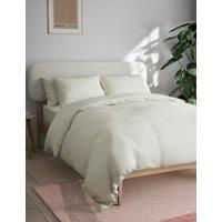 M&S Cotton Blend Non Iron Bedding Set Cream
