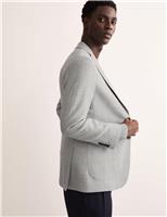 JAEGER Tailored Fit Wool Herringbone Blazer Light Grey Mix