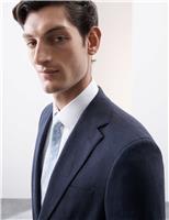 Autograph Tailored Fit Italian Performance Linen Blend Suit Jacket Navy