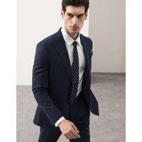 Autograph Tailored Fit Italian Performance Linen Blend Suit Jacket Navy