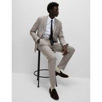 Tailored Fit Grid Check Suit Trousers