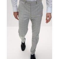 Tailored Fit Check Stretch Suit Trousers