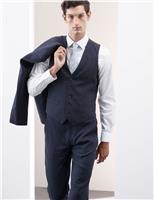 Autograph Italian Performance Linen Blend Waistcoat Stone