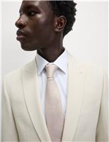 Slim Fit Suit Jacket with Linen