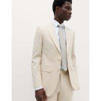 M&S Slim Fit Suit Jacket with Linen Stone