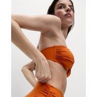 M&S Padded Twist Front Bandeau Bikini Top Marmalade