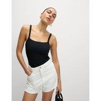 Textured Square Neck Tankini Top