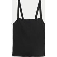 Textured Square Neck Tankini Top