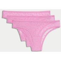 3pk Heart Brazilian Knickers