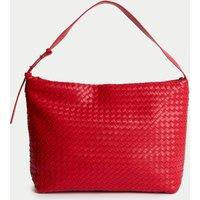 Faux Leather Woven Shoulder Strap
