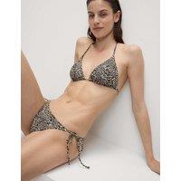 Animal Print Tie Side Bikini Bottoms