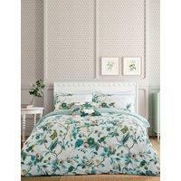 English Heritage Pure Cotton Craven Street Floral Bedding Set Duck Egg
