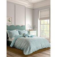English Heritage Pure Cotton St Johns Trellis Bedding Set Duck Egg