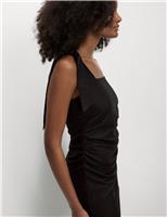 Linen Rich Broderie Midi Shift Dress