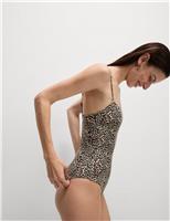 Printed Square Neck Swimsuit