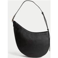 Pure Leather Buckle Shoulder Bag
