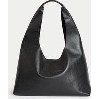 Leather Top Handle Shoulder Tote Bag