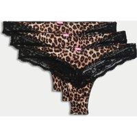 3pk Animal Print Thongs