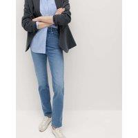 M&S Magic Shaping High Waisted Straight Leg Jeans Light Indigo
