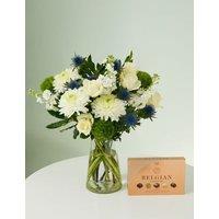 Rose & Thistle Bouquet with Belgian Chocolates