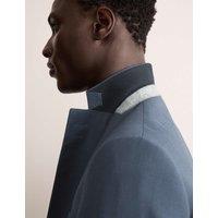 Jaeger Men's Tailored Fit Italian Wool Sharkskin Jacket - 48REG - Dark Airforce, Dark Airforce