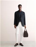 JAEGER Tailored Fit Italian Pure Wool Blazer Navy