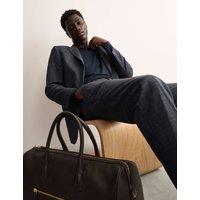 Italian Wool Rich Silk Linen Check Trousers