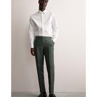 Tailored Fit Wool Linen Blend Suit Trousers