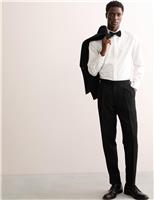 Tailored Fit Wool Linen Silk Trousers