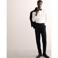 Tailored Fit Wool Linen Silk Trousers